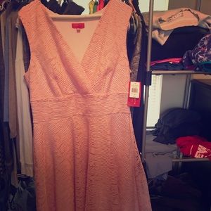 Pink tea length dress